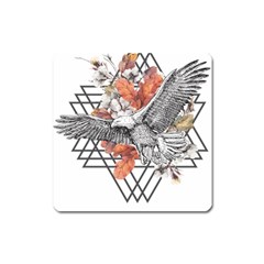 Boho Eagle  Square Magnet by webstylecreations