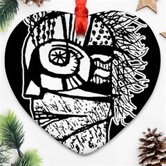 Cyber Punk Portrait Poster Illustration Ornament (heart) by dflcprintsclothing