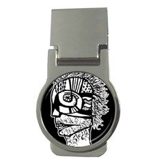 Cyber Punk Portrait Poster Illustration Money Clips (round)  by dflcprintsclothing