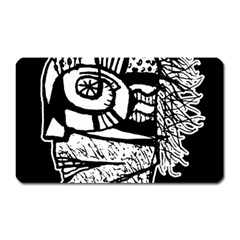 Cyber Punk Portrait Poster Illustration Magnet (rectangular) by dflcprintsclothing