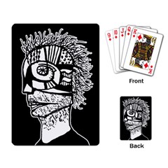 Cyber Punk Portrait Poster Illustration Playing Cards Single Design (rectangle) by dflcprintsclothing