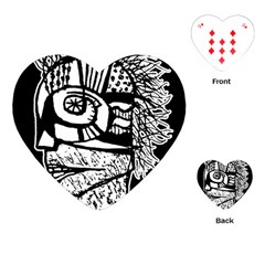 Cyber Punk Portrait Poster Illustration Playing Cards Single Design (heart) by dflcprintsclothing