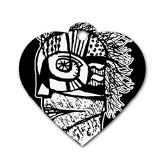 Cyber Punk Portrait Poster Illustration Dog Tag Heart (one Side)