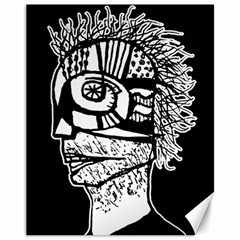 Cyber Punk Portrait Poster Illustration Canvas 11  X 14  by dflcprintsclothing