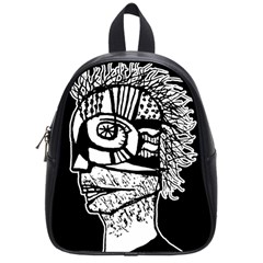 Cyber Punk Portrait Poster Illustration School Bag (small) by dflcprintsclothing