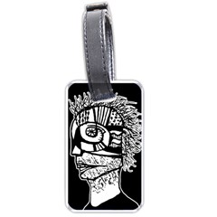 Cyber Punk Portrait Poster Illustration Luggage Tag (one Side) by dflcprintsclothing