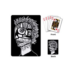 Cyber Punk Portrait Poster Illustration Playing Cards Single Design (mini) by dflcprintsclothing