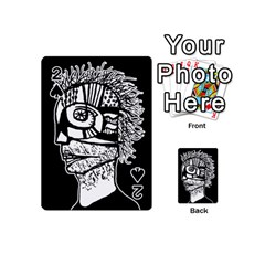 Cyber Punk Portrait Poster Illustration Playing Cards 54 Designs (mini) by dflcprintsclothing