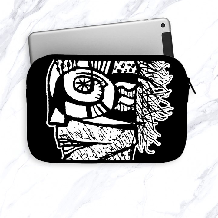 Cyber Punk Portrait Poster Illustration Apple iPad Mini Zipper Cases