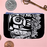 Cyber Punk Portrait Poster Illustration Large Coin Purse Front