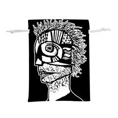 Cyber Punk Portrait Poster Illustration Lightweight Drawstring Pouch (l) by dflcprintsclothing