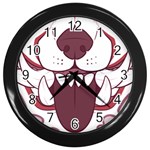 Kitsune Mask Wall Clock (Black) Front