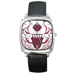 Kitsune Mask Square Metal Watch by mindnmint