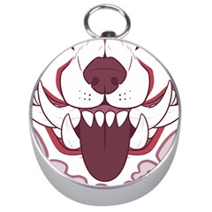 Kitsune Mask Silver Compasses by mindnmint