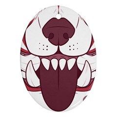 Kitsune Mask Ornament (oval) by mindnmint