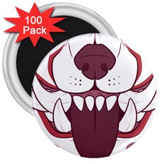 Kitsune Mask 3  Magnets (100 Pack) by mindnmint