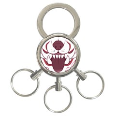 Kitsune Mask 3-ring Key Chain