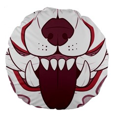 Kitsune Mask Large 18  Premium Round Cushions by mindnmint