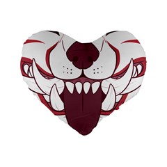 Kitsune Mask Standard 16  Premium Heart Shape Cushions by mindnmint