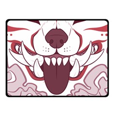 Kitsune Mask Double Sided Fleece Blanket (small)  by mindnmint