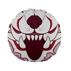 Kitsune Mask Standard 15  Premium Flano Round Cushions by mindnmint