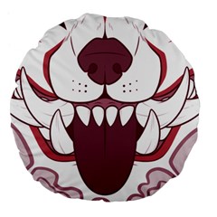 Kitsune Mask Large 18  Premium Flano Round Cushions by mindnmint