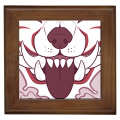 Kitsune Mask Framed Tile