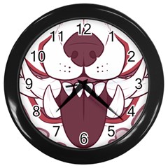 Kitsune Mask Wall Clock (black)