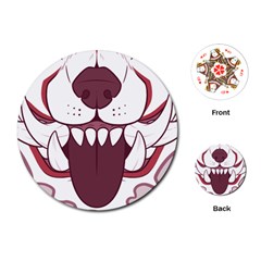 Kitsune Mask Playing Cards Single Design (round) by mindnmint