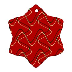 Retro Fun 821e Snowflake Ornament (two Sides) by PatternFactory