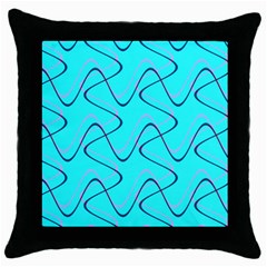 Retro Fun 821b Throw Pillow Case (black) by PatternFactory