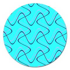 Retro Fun 821b Magnet 5  (round) by PatternFactory