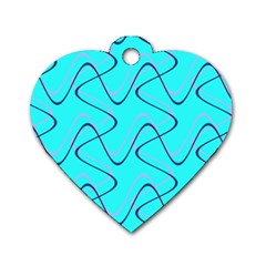 Retro Fun 821b Dog Tag Heart (one Side) by PatternFactory