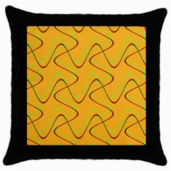 Retro Fun 821a Throw Pillow Case (black) by PatternFactory