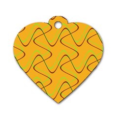 Retro Fun 821a Dog Tag Heart (two Sides) by PatternFactory