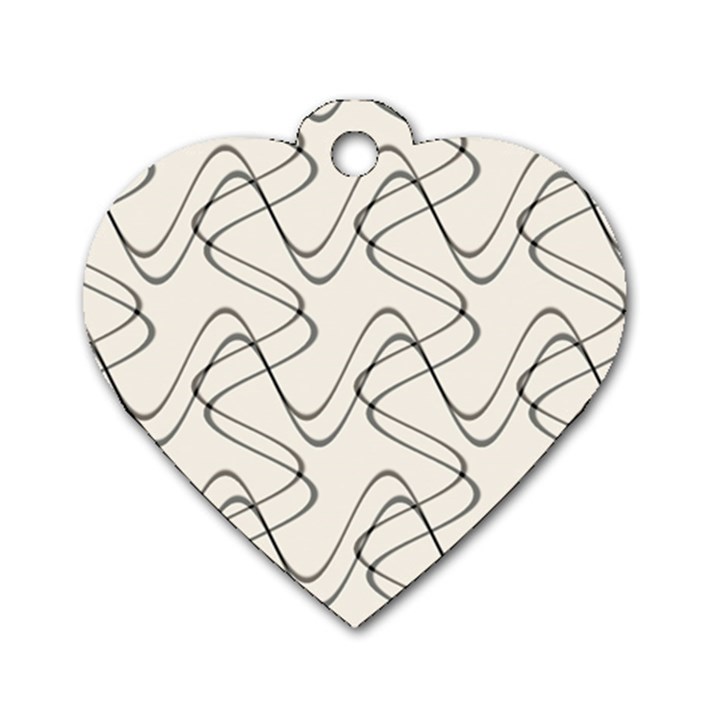 Retro Fun 821d Dog Tag Heart (One Side)