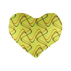 Retro Fun 821c Standard 16  Premium Flano Heart Shape Cushions by PatternFactory