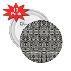 Abstract Silver Ornate Decorative Pattern 2 25  Buttons (10 Pack)  by dflcprintsclothing