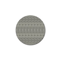 Abstract Silver Ornate Decorative Pattern Golf Ball Marker