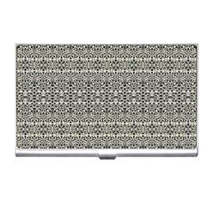 Abstract Silver Ornate Decorative Pattern Business Card Holder