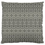 Abstract Silver Ornate Decorative Pattern Standard Flano Cushion Case (Two Sides) Back