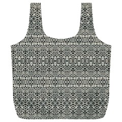 Abstract Silver Ornate Decorative Pattern Full Print Recycle Bag (xxl) by dflcprintsclothing