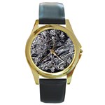 Masik Round Gold Metal Watch Front