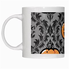 Pumpkin Pattern White Mugs by NerdySparkleGoth