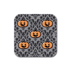 Pumpkin Pattern Rubber Square Coaster (4 Pack)  by NerdySparkleGoth