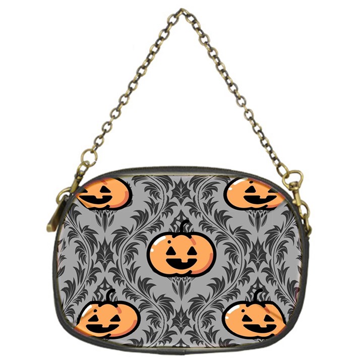 Pumpkin Pattern Chain Purse (One Side)