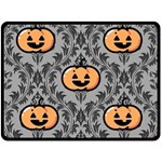 Pumpkin Pattern Fleece Blanket (Large)  80 x60  Blanket Front