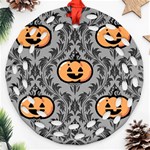 Pumpkin Pattern Ornament (Round Filigree) Front