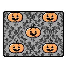 Pumpkin Pattern Double Sided Fleece Blanket (small)  by NerdySparkleGoth