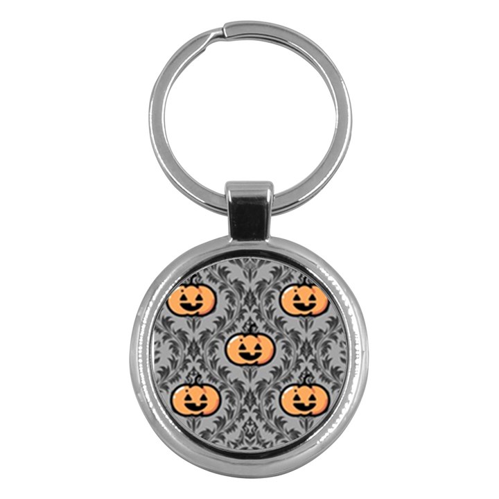 Pumpkin Pattern Key Chain (Round)